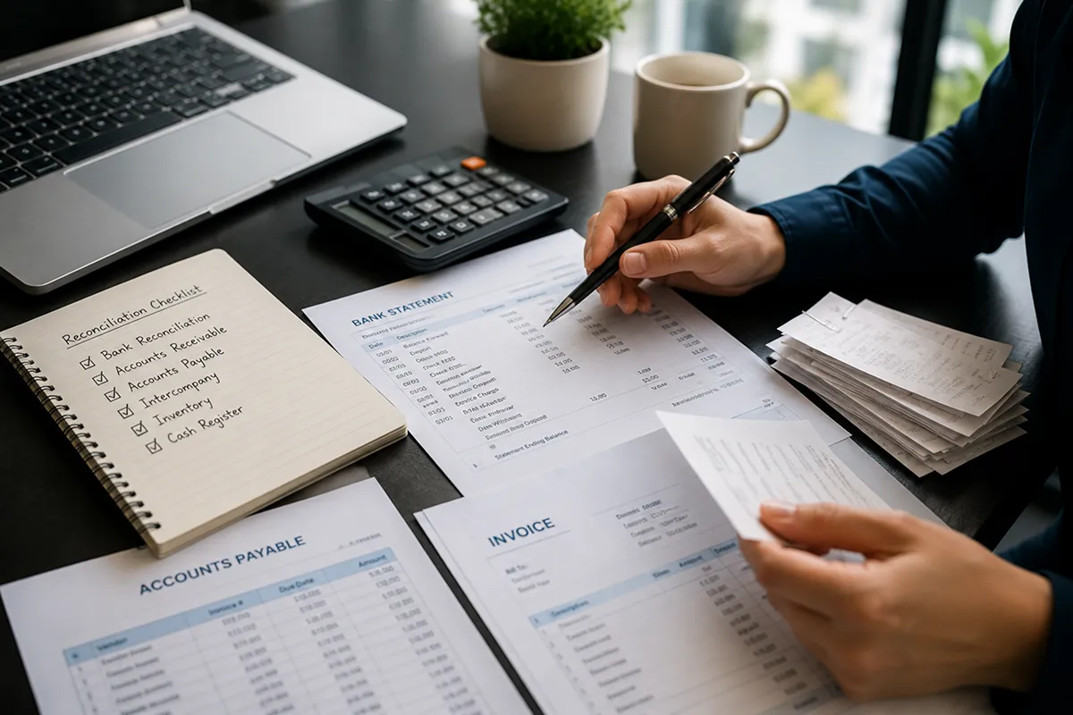 What are the types of reconciliation in accounting